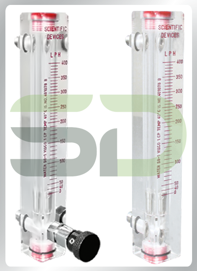 Acrylic Body Rotameter with & without Isolation Valve
