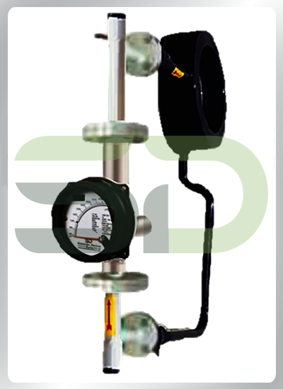 Horizontal Mounting By-Pass Metal Tube Rotameter With Carrier Ring