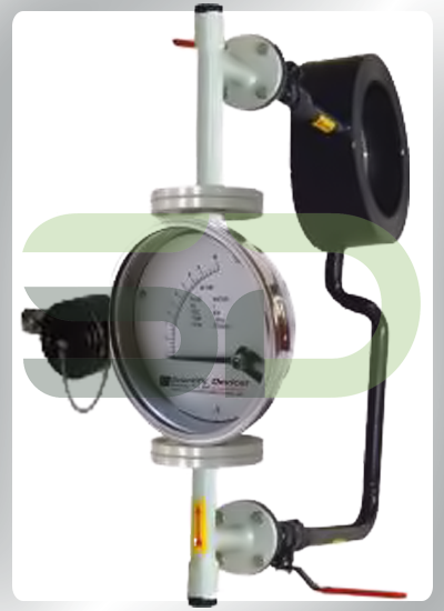 Horizontal Mounting By-Pass Metal Tube Rotameter With Carrier Ring, 4-20 mA Transmitter & Totalizer
